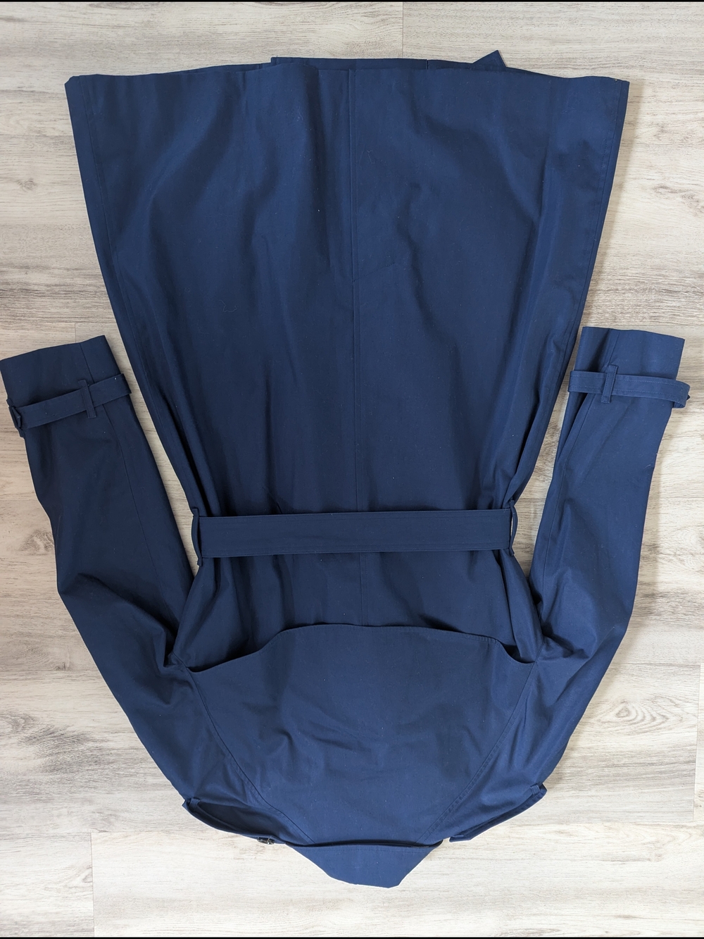 Burberry Hillington Navy Double-Breasted Belted Trench Coat, Sz US 6 - Picture 2 of 11